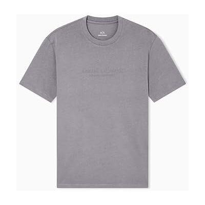 AF10361 Armani Exchange Men's Short Sleeve Front Milano-New York Logo Lettering T-Shirt, Grey, M, ciemnoszary (Dark Gull Gray), M AF10361 Armani Exchange Men's Short Sleeve Front Milano-New York Logo Lettering T-Shirt, Grey, M, ciemnoszary (Dark Gull Gray), M