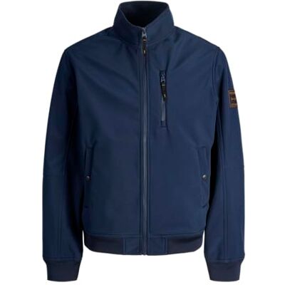12289032-4975015 JACK & JONES Jjeparker Softshell kołnierz bomberka SN Pls, marynarka morska, 3X_L męski, Marine Blazer, 3XL 12289032-4975015 JACK & JONES Jjeparker Softshell kołnierz bomberka SN Pls, marynarka morska, 3X_L męski, Marine Blazer, 3XL