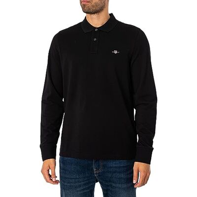 2230 GANT Męska koszulka polo Reg Shield Ls Pique Rugger, czarny, 3XL 2230 GANT Męska koszulka polo Reg Shield Ls Pique Rugger, czarny, 3XL
