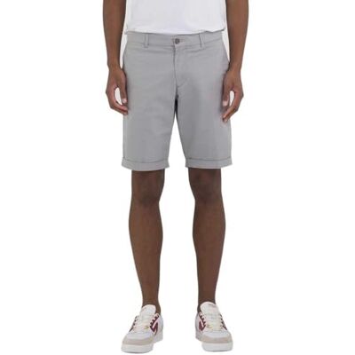 M9898R.000.8452307 Replay Męskie szorty slim fit chinosy, 214 jasnoszary, 31W M9898R.000.8452307 Replay Męskie szorty slim fit chinosy, 214 jasnoszary, 31W