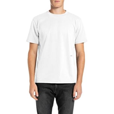 M6937 .000.23188P Replay Męski T-shirt Regular Fit, 001 White, XS M6937 .000.23188P Replay Męski T-shirt Regular Fit, 001 White, XS