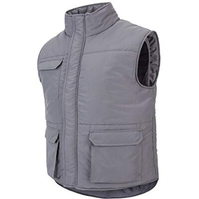 VELILLA 205901 8 3XL wyściełana kamizelka z wieloma kieszeniami, rozmiar 3XL, szara VELILLA 205901 8 3XL wyściełana kamizelka z wieloma kieszeniami, rozmiar 3XL, szara