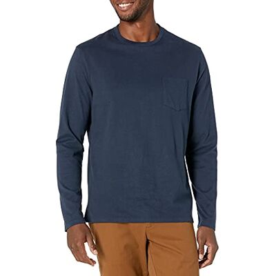MAE45003SP18-Nav-2XL Amazon Essentials Męska koszulka z długim rękawem Slim-Fit, granatowy, rozmiar XXL MAE45003SP18-Nav-2XL Amazon Essentials Męska koszulka z długim rękawem Slim-Fit, granatowy, rozmiar XXL