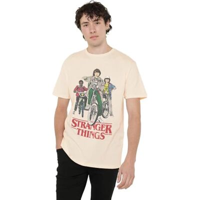 UKAT-56-NFLIX10014 Stranger Things Hawkins Bike Riders Unisex T Shirt, naturalny, Naturalna, 4XL UKAT-56-NFLIX10014 Stranger Things Hawkins Bike Riders Unisex T Shirt, naturalny, Naturalna, 4XL
