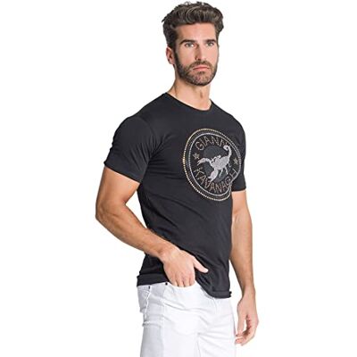 GKM005433 Gianni Kavanagh Black Carats Crystals koszulka męska T-Shirt, Czarny, S GKM005433 Gianni Kavanagh Black Carats Crystals koszulka męska T-Shirt, Czarny, S