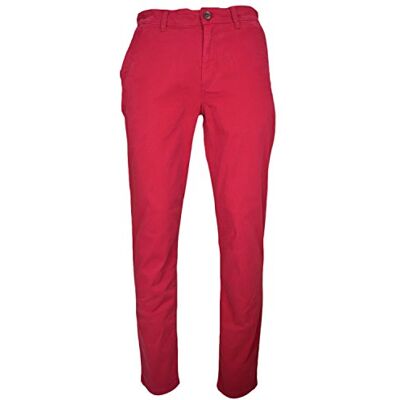 DM0DM00856-651 Tommy Jeans THDM Original Straight Chino Fredy 1 spodnie chinosy, Czerwony (Rhubarb 651), 31W / 32L DM0DM00856-651 Tommy Jeans THDM Original Straight Chino Fredy 1 spodnie chinosy, Czerwony (Rhubarb 651), 31W / 32L