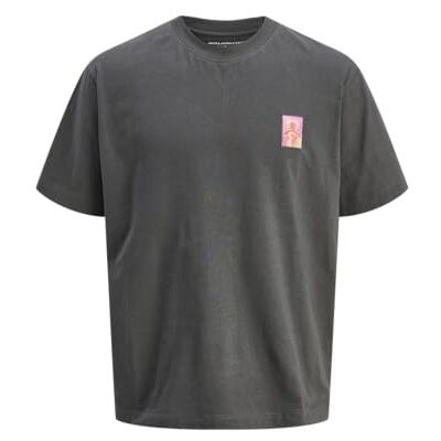 12273767-4709244 JACK & JONES Męska koszulka z naszywką Jcointerlude z krótkim rękawem, asfaltowy, S 12273767-4709244 JACK & JONES Męska koszulka z naszywką Jcointerlude z krótkim rękawem, asfaltowy, S