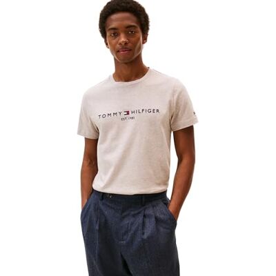 MW0MW11797 Tommy Hilfiger Męska koszulka Tommy Logo TEE S/S, brązowa, 3XL, Brązowy (wrzosowy żwir), 3XL MW0MW11797 Tommy Hilfiger Męska koszulka Tommy Logo TEE S/S, brązowa, 3XL, Brązowy (wrzosowy żwir), 3XL