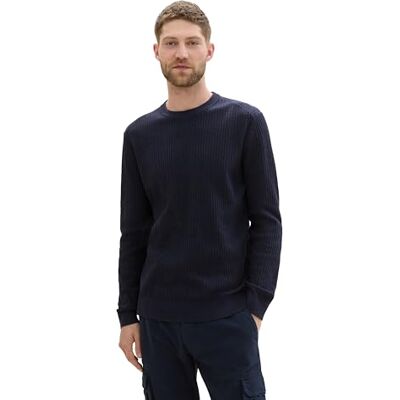 1043192 TOM TAILOR Sweter męski, 13160 – Knitted Navy Melange, XL 1043192 TOM TAILOR Sweter męski, 13160 – Knitted Navy Melange, XL