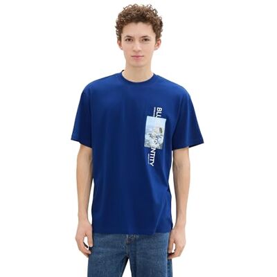 1043469 TOM TAILOR Denim T-shirt męski, 35788 Space Cadet Blue, XS 1043469 TOM TAILOR Denim T-shirt męski, 35788 Space Cadet Blue, XS