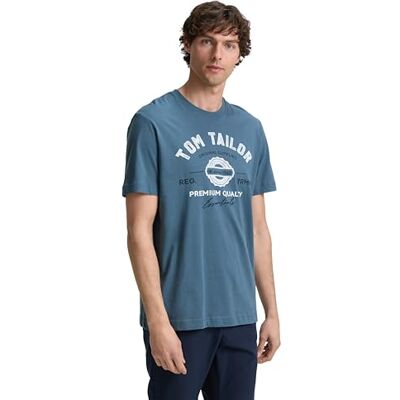 1037735 TOM TAILOR Koszulka, 36985-Mystical Blue, M Men, niebieski/szary, M 1037735 TOM TAILOR Koszulka, 36985-Mystical Blue, M Men, niebieski/szary, M