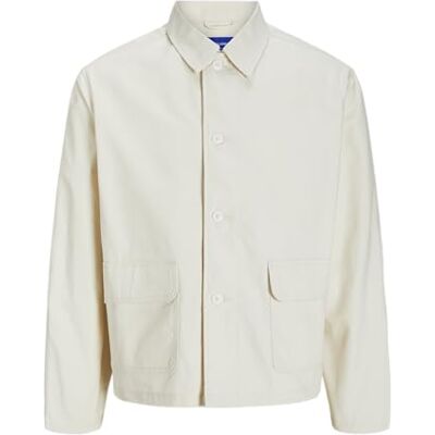 12271088-4675932 JACK & JONES Jorretiro Coach kurtka męska Se25, Antique White, S 12271088-4675932 JACK & JONES Jorretiro Coach kurtka męska Se25, Antique White, S