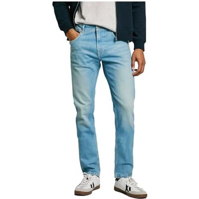 PM207390NC6000030 Pepe Jeans Dżinsy męskie z taśmą dżinsową, niebieskie (Denim NC6), 30W/30L, Niebieski (Denim Nc6), 30W / 30L PM207390NC6000030 Pepe Jeans Dżinsy męskie z taśmą dżinsową, niebieskie (Denim NC6), 30W/30L, Niebieski (Denim Nc6), 30W / 30L