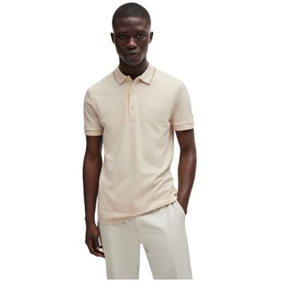 50506195 BOSS Męska koszulka polo Paule 4 Cotton Piqué Slim Fit z logo Tonal, Otwarta biel, XL 50506195 BOSS Męska koszulka polo Paule 4 Cotton Piqué Slim Fit z logo Tonal, Otwarta biel, XL