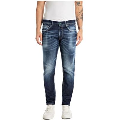 M1008H.000.425 760 Replay Męskie dżinsy regular slim fit Willbi, 007 Dark Blue, 38W / 32L M1008H.000.425 760 Replay Męskie dżinsy regular slim fit Willbi, 007 Dark Blue, 38W / 32L