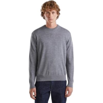 11AHU1056 United Colors of Benetton Sweter męski, Szary, M 11AHU1056 United Colors of Benetton Sweter męski, Szary, M