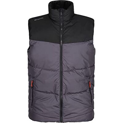 TRA870 Taktyczne nici męskie reżim wytrzymała kamizelka Bodywarmer, Żelazo/czarny, XL TRA870 Taktyczne nici męskie reżim wytrzymała kamizelka Bodywarmer, Żelazo/czarny, XL