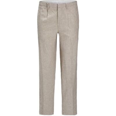 12274558-4720015 Jack & Jones Jprriviera Linen Trouser Relaxed Fit, beżowy, 46 12274558-4720015 Jack & Jones Jprriviera Linen Trouser Relaxed Fit, beżowy, 46