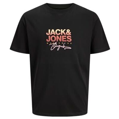 12281809-4812124 JACK & JONES Koszulka męska Jorcanggu SS Crew Neck FST, czarny, L 12281809-4812124 JACK & JONES Koszulka męska Jorcanggu SS Crew Neck FST, czarny, L