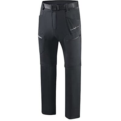 BCR281822-BK-3XL Black Crevice Męskie spodnie trekkingowe z odpinanymi nogawkami, męskie spodnie trekkingowe z odpinanymi nogawkami, wodoodporne męskie spodnie outdoorowe, wytrzymałe i oddychające spodnie outdoorowe z BCR281822-BK-3XL Black Crevice Męskie spodnie trekkingowe z odpinanymi nogawkami, męskie spodnie trekkingowe z odpinanymi nogawkami, wodoodporne męskie spodnie outdoorowe, wytrzymałe i oddychające spodnie outdoorowe z