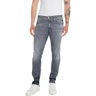 M1008P.000.771 634 Replay Męskie dżinsy regular slim fit Willbi oryginalna kolekcja, 096 Medium Grey, 28W / 32L M1008P.000.771 634 Replay Męskie dżinsy regular slim fit Willbi oryginalna kolekcja, 096 Medium Grey, 28W / 32L