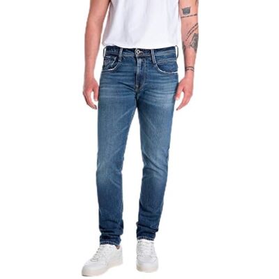 M914R .000.727 810 Replay Męskie dżinsy Slim Fit Anbass oryginalna kolekcja, 007 Dark Blue, 29W / 30L M914R .000.727 810 Replay Męskie dżinsy Slim Fit Anbass oryginalna kolekcja, 007 Dark Blue, 29W / 30L