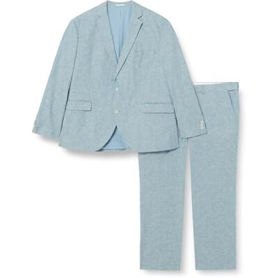12257436 JACK & JONES Jprriviera Linen Suit Slim Fit Sn Pls garnitur męski, Troposphere/Fit: slim fit, 66 Duże rozmiary 12257436 JACK & JONES Jprriviera Linen Suit Slim Fit Sn Pls garnitur męski, Troposphere/Fit: slim fit, 66 Duże rozmiary