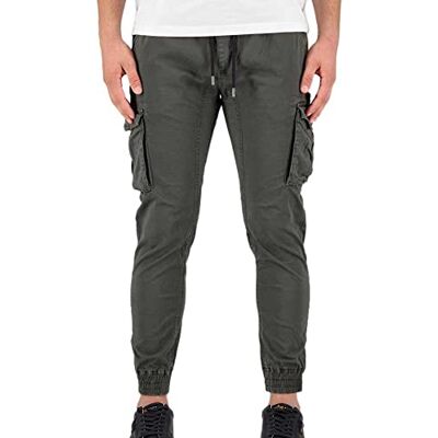 116202-136 Alpha Industries Cotton Twill Jogger Casual Trousers dla mężczyzn Greyblack 116202-136 Alpha Industries Cotton Twill Jogger Casual Trousers dla mężczyzn Greyblack