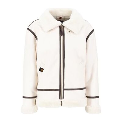 143106-300 Alpha Industries Skórzana kurtka B3 FL dla mężczyzn Vintage White 143106-300 Alpha Industries Skórzana kurtka B3 FL dla mężczyzn Vintage White