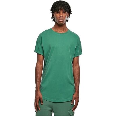 TB1561-01299 Urban Classics Męski T-Shirt Long Shaped Turnup Tee, luźny T-shirt dla mężczyzn, długi krój, dostępny w wielu kolorach, rozmiary XS-5XL, Leaf, S TB1561-01299 Urban Classics Męski T-Shirt Long Shaped Turnup Tee, luźny T-shirt dla mężczyzn, długi krój, dostępny w wielu kolorach, rozmiary XS-5XL, Leaf, S