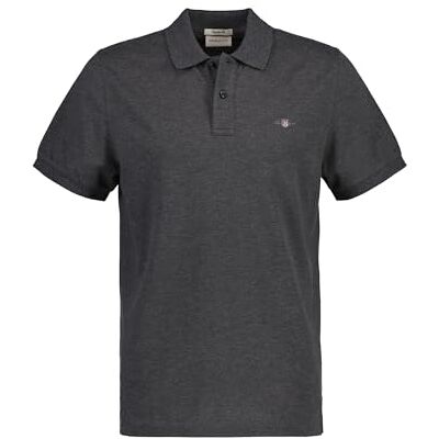 2210 GANT Męska koszulka polo Reg Shield Ss Pique, Antracyt melanż, 4XL 2210 GANT Męska koszulka polo Reg Shield Ss Pique, Antracyt melanż, 4XL