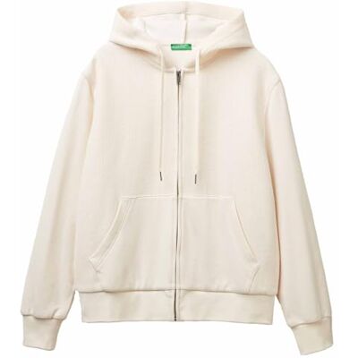 3ORNU500S United Colors of Benetton Męska bluza z kapturem, Kolor biały, L 3ORNU500S United Colors of Benetton Męska bluza z kapturem, Kolor biały, L