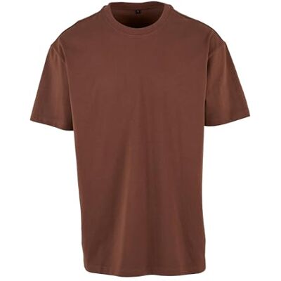 BY102 Build Your Brand Męski T-shirt Heavy Oversize Tee, Basic T-shirt dla mężczyzn, oversized fit, bawełna, rozmiary XS-5XL, czekoladowy brąz, XXL BY102 Build Your Brand Męski T-shirt Heavy Oversize Tee, Basic T-shirt dla mężczyzn, oversized fit, bawełna, rozmiary XS-5XL, czekoladowy brąz, XXL