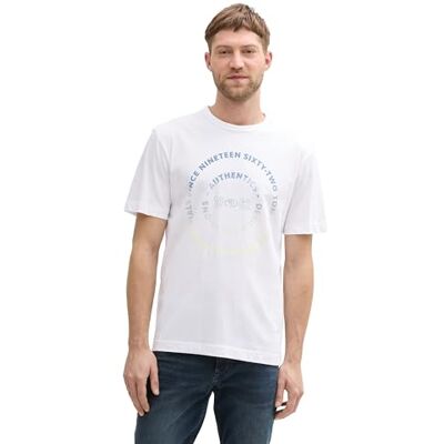 1045662 TOM TAILOR T-shirt męski, 20000 – biały, 3XL 1045662 TOM TAILOR T-shirt męski, 20000 – biały, 3XL