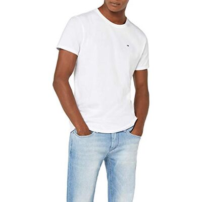 DM0DM04411-100 Tommy Jeans Original Jersey Koszulka, Biały, L DM0DM04411-100 Tommy Jeans Original Jersey Koszulka, Biały, L