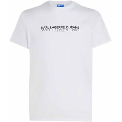 B1M17063 Karl Lagerfeld Jeans Męskie dżinsy Karl Lagerfeld Slim Short Sleeve Reflection Tee, Slim Fit T-Shirt (1 opakowanie), biały, M B1M17063 Karl Lagerfeld Jeans Męskie dżinsy Karl Lagerfeld Slim Short Sleeve Reflection Tee, Slim Fit T-Shirt (1 opakowanie), biały, M