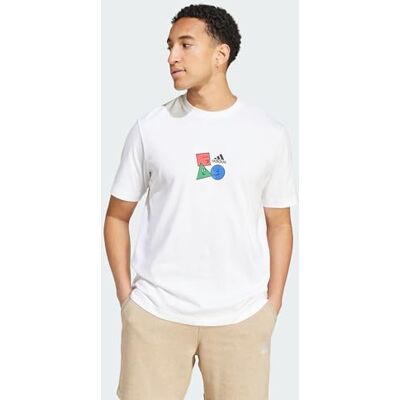 IW2646 adidas Mężczyźni POSITIVITY SHAPES GRAPHIC TEE, white, S IW2646 adidas Mężczyźni POSITIVITY SHAPES GRAPHIC TEE, white, S