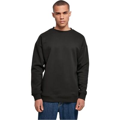 BY075 Build Your Brand Męska bluza Basic Crewneck Sweater, męski sweter dostępny w 3 kolorach, rozmiary S XXL, czarny (Black 00007), M BY075 Build Your Brand Męska bluza Basic Crewneck Sweater, męski sweter dostępny w 3 kolorach, rozmiary S XXL, czarny (Black 00007), M
