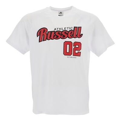 A40651-001 RUSSELL ATHLETIC Justice S/S Crewneck Tee Męska koszulka z krótkim rękawem, wygodna i wszechstronna, Kolor biały, XL A40651-001 RUSSELL ATHLETIC Justice S/S Crewneck Tee Męska koszulka z krótkim rękawem, wygodna i wszechstronna, Kolor biały, XL
