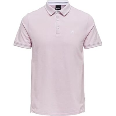 22024827 ONLY & SONS Onsfletcher Life Slim Ss Polo Noos męska koszulka polo, Zephyr/Szczegóły: melanż, L 22024827 ONLY & SONS Onsfletcher Life Slim Ss Polo Noos męska koszulka polo, Zephyr/Szczegóły: melanż, L