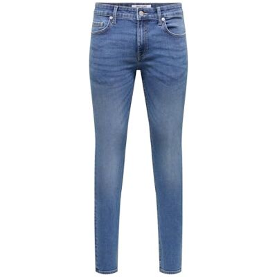 22032875-4829976 ONLY & SONS Onswarp Skinny Box PIM DNM Otl, niebieski (medium blue denim), 30W / 34L 22032875-4829976 ONLY & SONS Onswarp Skinny Box PIM DNM Otl, niebieski (medium blue denim), 30W / 34L