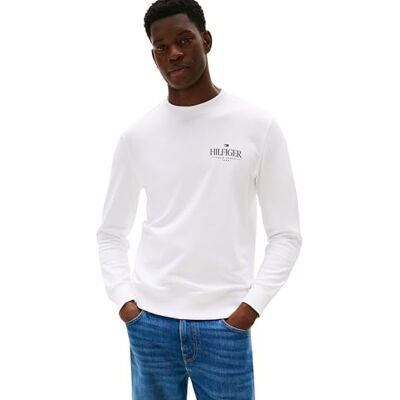 MW0MW39376 Tommy Hilfiger Bluza męska, Biały (biały), XS MW0MW39376 Tommy Hilfiger Bluza męska, Biały (biały), XS