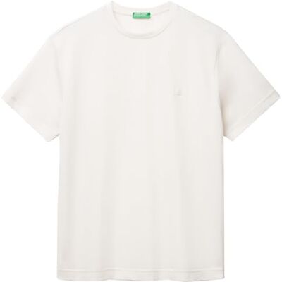 3M4WU1088 United Colors of Benetton t-shert, Kolor biały, M 3M4WU1088 United Colors of Benetton t-shert, Kolor biały, M