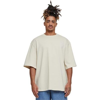 BY256 Build Your Brand Męski T-Shirt Oversized Sleeve Tee Sand XL, Sand, XL BY256 Build Your Brand Męski T-Shirt Oversized Sleeve Tee Sand XL, Sand, XL