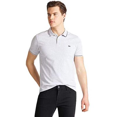 L61ARL35 Lee Koszulka męska Pique Polo Sharp Grey Mele, Sharp Grey Mele., 3XL L61ARL35 Lee Koszulka męska Pique Polo Sharp Grey Mele, Sharp Grey Mele., 3XL