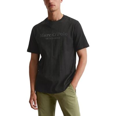 B21201251052 Marc O'Polo Męski 51230 T-shirt męski z nadrukiem wewnętrznym, wygodna górna część z bawełny organicznej, luźna koszulka z krótkim rękawem dla mężczyzn, czarny nowy, XL B21201251052 Marc O'Polo Męski 51230 T-shirt męski z nadrukiem wewnętrznym, wygodna górna część z bawełny organicznej, luźna koszulka z krótkim rękawem dla mężczyzn, czarny nowy, XL