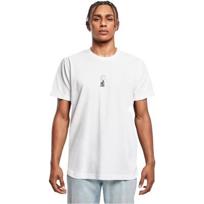MP5000482 Merchcode Męski T-Shirt Peanuts Charlie Brown T-shirt z okrągłym dekoltem, regularny krój, bawełna 100 Percent, 3XL, biały, 3XL MP5000482 Merchcode Męski T-Shirt Peanuts Charlie Brown T-shirt z okrągłym dekoltem, regularny krój, bawełna 100 Percent, 3XL, biały, 3XL