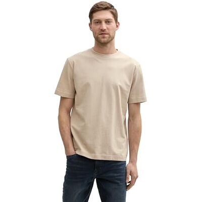 1042510 TOM TAILOR T-shirt męski, 11032 – beżowy, S 1042510 TOM TAILOR T-shirt męski, 11032 – beżowy, S