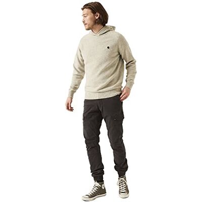 W21244 Garcia Męski sweter, biały melanż, 3XL W21244 Garcia Męski sweter, biały melanż, 3XL