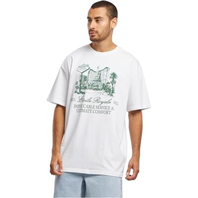 MT3462 Mister Tee Męski T-shirt bez kołnierza, biały, L, biały, L MT3462 Mister Tee Męski T-shirt bez kołnierza, biały, L, biały, L